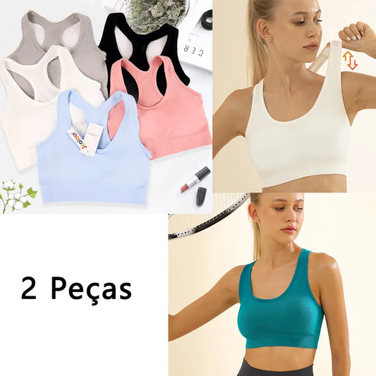 tops de ginástica femininos,2 peças Inclusas