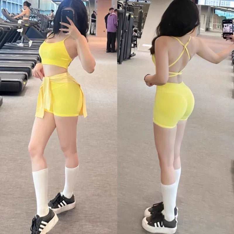 Shorts de fitness sem costura