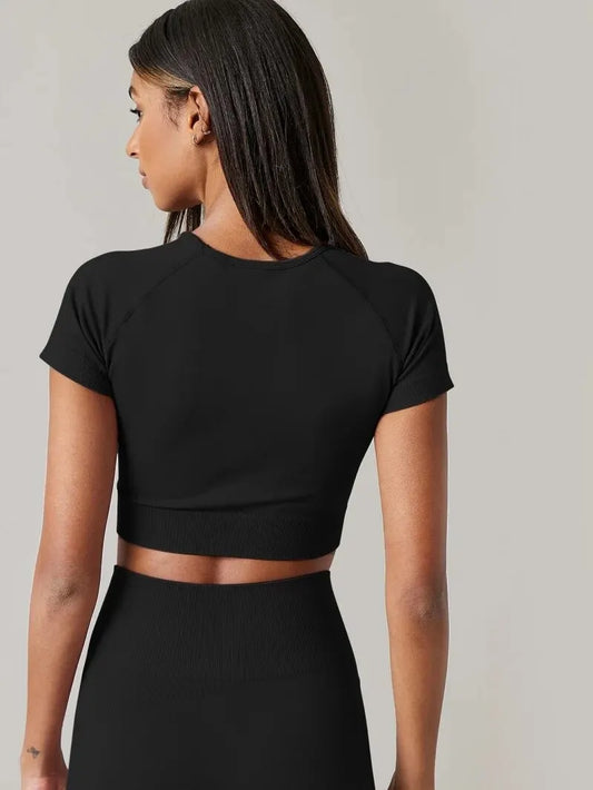 Camiseta esportiva feminina sem costura