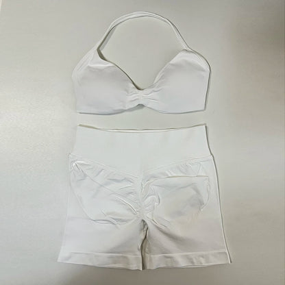 Conjunto de ioga de 2 peças feminino sem costura