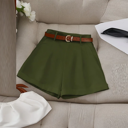 Shorts femininos moda casual, elegante, cintura alta