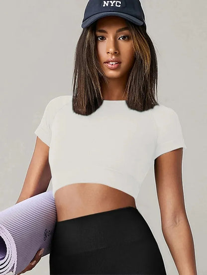 Camiseta esportiva feminina sem costura